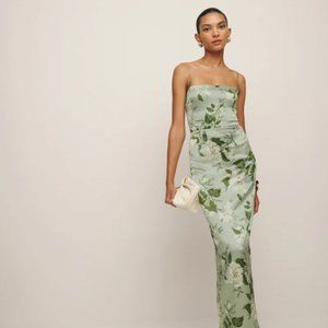 NWT Reformation Frankie Silk Dress - Tea Garden - Size 4 Petite